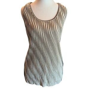 NWT Missoni Silver, Gold and Black Textured Tank Top